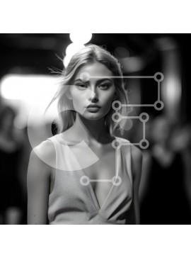 Σετ των 2 Intra Συλλεκτικό Ξύλινο Παζλ Plywood  4mm - Εκπληκτικές πόζες μοντέλων με λευκό φόρεμα με λαιμόκοψη Σε Ξύλινο Κουτί - Διαστάσεις: 10x10 cm – 25 κομμάτια