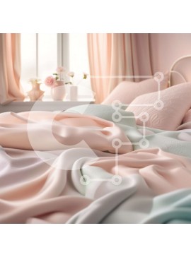 Intra Συλλεκτικό Ξύλινο Παζλ Plywood  4mm - Άνετο υπνοδωμάτιο με ροζ και πράσινο κάλυμμα και λευκά μαξιλάρια Σε Ξύλινο Κουτί - Διαστάσεις Puzzle: 10x10 cm – 25 κομμάτια