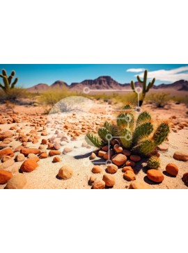 Intra Συλλεκτικό Ξύλινο Παζλ Plywood  4mm - Όμορφη εικόνα ενός φυτού κάκτου της ερήμου Σε Ξύλινο Κουτί - Διαστάσεις: 10x10 cm – 25 κομμάτια