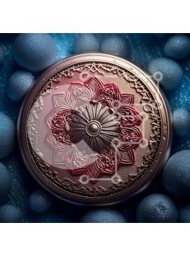 Σετ των 2 Intra Συλλεκτικό Ξύλινο Παζλ Plywood  4mm - Εκπληκτικό πορτρέτο γυναίκας με κόκκινο Bindi και χρυσά κοσμήματα Σε Ξύλινο Κουτί - Διαστάσεις: 10x10 cm – 25 κομμάτια