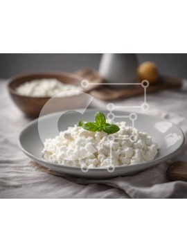 Σετ των 2 Intra Συλλεκτικό Ξύλινο Παζλ Plywood  4mm - Μπολ Ricotta Cheese Bowl με φρέσκα φύλλα μέντας Σε Ξύλινο Κουτί - Διαστάσεις: 10x10 cm – 25 κομμάτια