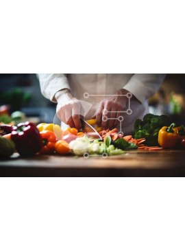 Σετ των 2 Intra Συλλεκτικό Ξύλινο Παζλ Plywood  4mm - Προετοιμασία κουζίνας: Κόψιμο λαχανικών και φρούτων Σε Ξύλινο Κουτί - Διαστάσεις: 10x10 cm – 25 κομμάτια