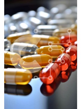 Intra Συλλεκτικό Ξύλινο Παζλ Plywood  4mm - Πολύχρωμες κάψουλες χαπιών τοποθετημένες η μία πάνω στην άλλη Σε Ξύλινο Κουτί - Διαστάσεις Puzzle: 10x10 cm – 25 κομμάτια