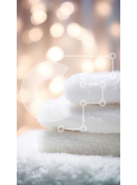 Intra Συλλεκτικό Ξύλινο Παζλ Plywood  4mm - Φρεσκοπλυμένες λευκές πετσέτες στον πάγκο του μπάνιου Σε Ξύλινο Κουτί - Διαστάσεις Puzzle: 10x10 cm – 25 κομμάτια