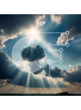 Intra Συλλεκτικό Ξύλινο Παζλ Plywood  4mm - Όμορφη ηλιόλουστη μέρα με αφράτα σύννεφα Σε Ξύλινο Κουτί - Διαστάσεις Puzzle: 10x10 cm – 25 κομμάτια