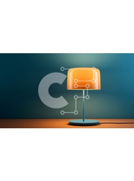 Intra Συλλεκτικό Ξύλινο Παζλ Plywood  4mm - Επιτραπέζιο Φωτιστικό με Λευκή Σκιά και Μπλε Βάση Σε Ξύλινο Κουτί - Διαστάσεις Puzzle: 10x10 cm – 25 κομμάτια