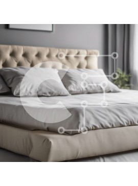 Intra Συλλεκτικό Ξύλινο Παζλ Plywood  4mm - Κρεβάτι με λευκό κεφαλάρι και γκρι τοίχο Σε Ξύλινο Κουτί - Διαστάσεις Puzzle: 10x10 cm – 25 κομμάτια