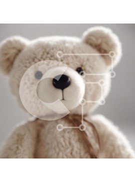 Intra Συλλεκτικό Ξύλινο Παζλ Plywood  4mm - Αρκουδάκι που ξεκουράζεται με καφέ γιακά Σε Ξύλινο Κουτί - Διαστάσεις Puzzle: 10x10 cm – 25 κομμάτια