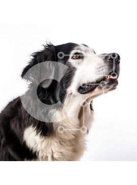 Intra Συλλεκτικό Ξύλινο Παζλ Plywood  4mm - Αξιολάτρευτη εικόνα ενός περίεργου ασπρόμαυρου σκύλου Σε Ξύλινο Κουτί - Διαστάσεις: 10x10 cm – 25 κομμάτια