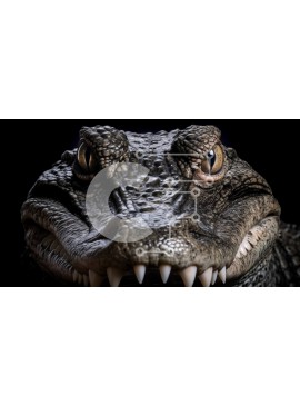 Intra Συλλεκτικό Ξύλινο Παζλ Plywood  4mm - Εντυπωσιακή εικόνα ενός κροκόδειλου με το στόμα ανοιχτό Σε Ξύλινο Κουτί - Διαστάσεις: 10x10 cm – 25 κομμάτια