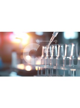 Intra Συλλεκτικό Ξύλινο Παζλ Plywood  4mm - Εργαστηριακά Γυάλινα Φιαλίδια με Σύριγγες Σε Ξύλινο Κουτί - Διαστάσεις Puzzle: 10x10 cm – 25 κομμάτια