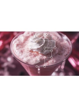 Σετ των 2 Intra Συλλεκτικό Ξύλινο Παζλ Plywood  4mm - Ροζ Milkshake με σαντιγί και Πασπαλίζουμε Σε Ξύλινο Κουτί - Διαστάσεις: 10x10 cm – 25 κομμάτια