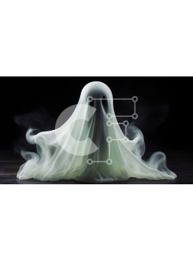 Intra Συλλεκτικό Ξύλινο Παζλ Plywood  4mm - Ειδώλιο φάντασμα που επιπλέει στον αέρα με καπνό Σε Ξύλινο Κουτί - Διαστάσεις Puzzle: 10x10 cm – 25 κομμάτια