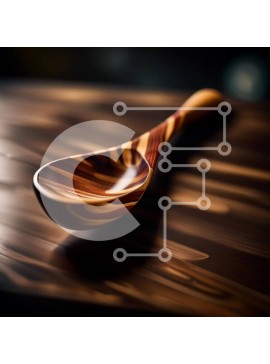 Σετ των 2 Intra Συλλεκτικό Ξύλινο Παζλ Plywood  4mm - Κοντινό πλάνο ξύλινο κουτάλι σε ρουστίκ ξύλινο τραπέζι Σε Ξύλινο Κουτί - Διαστάσεις: 10x10 cm – 25 κομμάτια