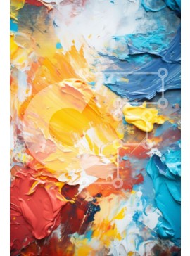 Intra Συλλεκτικό Ξύλινο Παζλ Plywood  4mm - Ζωντανή και δυναμική αφηρημένη ζωγραφική από κοντά Σε Ξύλινο Κουτί - Διαστάσεις Puzzle: 10x10 cm – 25 κομμάτια