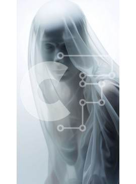 Intra Συλλεκτικό Ξύλινο Παζλ Plywood  4mm - Γυναίκα καλυμμένη με λευκό ύφασμα Σε Ξύλινο Κουτί - Διαστάσεις Puzzle: 10x10 cm – 25 κομμάτια