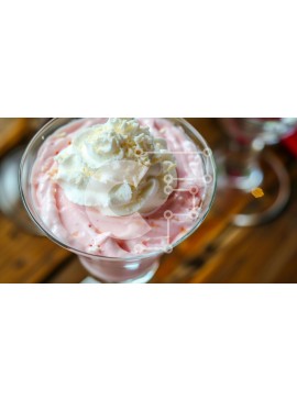 Σετ των 2 Intra Συλλεκτικό Ξύλινο Παζλ Plywood  4mm - Ροζ Smoothie με σαντιγί και φράουλες Σε Ξύλινο Κουτί - Διαστάσεις: 10x10 cm – 25 κομμάτια