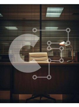 Intra Συλλεκτικό Ξύλινο Παζλ Plywood  4mm - Γραφείο και καρέκλα με ξύλινο εσωτερικό και περσίδες Σε Ξύλινο Κουτί - Διαστάσεις Puzzle: 10x10 cm – 25 κομμάτια