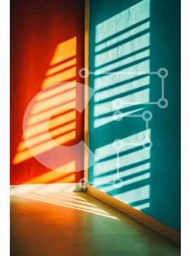 Intra Συλλεκτικό Ξύλινο Παζλ Plywood  4mm - Ζωντανό δωμάτιο με πολύχρωμους τοίχους και φως του ήλιου Σε Ξύλινο Κουτί - Διαστάσεις Puzzle: 10x10 cm – 25 κομμάτια