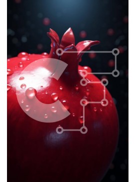 Σετ των 2 Intra Συλλεκτικό Ξύλινο Παζλ Plywood  4mm - Κόκκινο ρόδι με σταγόνες νερού Σε Ξύλινο Κουτί - Διαστάσεις: 10x10 cm – 25 κομμάτια