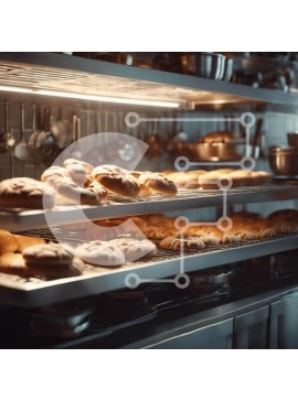 Σετ των 2 Intra Συλλεκτικό Ξύλινο Παζλ Plywood  4mm - Ποικιλία αρτοσκευασμάτων και μαγειρικά σκεύη σε μια κουζίνα Σε Ξύλινο Κουτί - Διαστάσεις: 10x10 cm – 25 κομμάτια