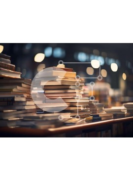 Intra Συλλεκτικό Ξύλινο Παζλ Plywood  4mm - Στοίβα βιβλίων σε ανοιχτό ράφι βιβλίων Σε Ξύλινο Κουτί - Διαστάσεις Puzzle: 10x10 cm – 25 κομμάτια