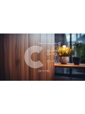 Intra Συλλεκτικό Ξύλινο Παζλ Plywood  4mm - Ξύλινος τοίχος με φυτό σε γλάστρα σε σαλόνι/χώρο γραφείου Σε Ξύλινο Κουτί - Διαστάσεις Puzzle: 10x10 cm – 25 κομμάτια