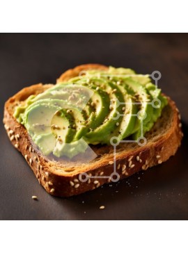 Σετ των 2 Intra Συλλεκτικό Ξύλινο Παζλ Plywood  4mm - Ορεκτική εικόνα του τοστ με αβοκάντο με σουσάμι Σε Ξύλινο Κουτί - Διαστάσεις: 10x10 cm – 25 κομμάτια