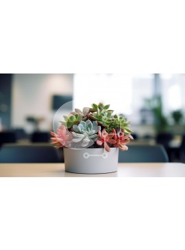 Intra Συλλεκτικό Ξύλινο Παζλ Plywood  4mm - Παχύφυτο σε γλάστρα σε τραπέζι γραφείου Σε Ξύλινο Κουτί - Διαστάσεις Puzzle: 10x10 cm – 25 κομμάτια