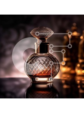 Σετ των 2 Intra Συλλεκτικό Ξύλινο Παζλ Plywood  4mm - Κομψό γυάλινο μπουκάλι αρώματος με διαμαντένιο σχέδιο και χρυσό καπάκι Σε Ξύλινο Κουτί - Διαστάσεις: 10x10 cm – 25 κομμάτια