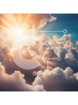 Intra Συλλεκτικό Ξύλινο Παζλ Plywood  4mm - Λαμπερός ήλιος και σύννεφα στον ουρανό Σε Ξύλινο Κουτί - Διαστάσεις Puzzle: 10x10 cm – 25 κομμάτια