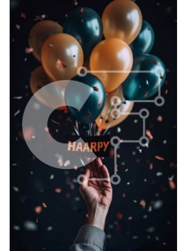 Intra Συλλεκτικό Ξύλινο Παζλ Plywood  4mm - Ευτυχισμένο άτομο με μπαλόνια και σημάδι Σε Ξύλινο Κουτί - Διαστάσεις Puzzle: 10x10 cm – 25 κομμάτια