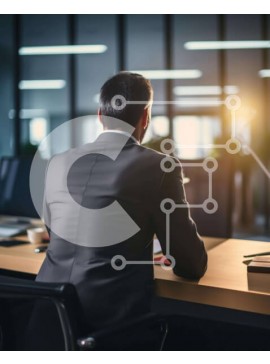 Intra Συλλεκτικό Ξύλινο Παζλ Plywood  4mm - Άνθρωπος που εργάζεται στο γραφείο με φυσικό φωτισμό Σε Ξύλινο Κουτί - Διαστάσεις Puzzle: 10x10 cm – 25 κομμάτια