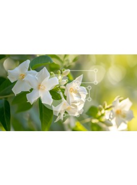 Intra Συλλεκτικό Ξύλινο Παζλ Plywood  4mm - Κοντινό πλάνο λευκών λουλουδιών στην άνθιση Σε Ξύλινο Κουτί - Διαστάσεις: 10x10 cm – 25 κομμάτια