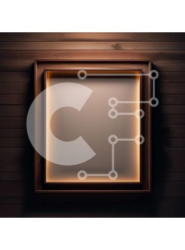 Intra Συλλεκτικό Ξύλινο Παζλ Plywood  4mm - Άδειο ξύλινο πλαίσιο με λευκό καμβά στον τοίχο Σε Ξύλινο Κουτί - Διαστάσεις Puzzle: 10x10 cm – 25 κομμάτια