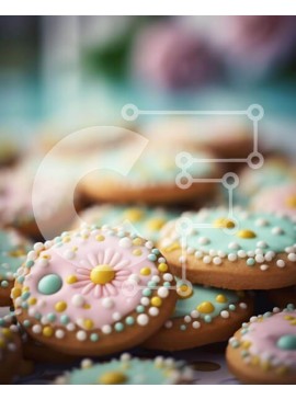 Σετ των 2 Intra Συλλεκτικό Ξύλινο Παζλ Plywood  4mm - Ποικιλία μπισκότων σε παστέλ χρώμα Σε Ξύλινο Κουτί - Διαστάσεις: 10x10 cm – 25 κομμάτια