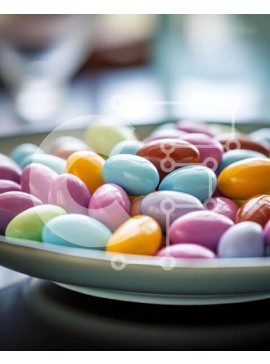 Σετ των 2 Intra Συλλεκτικό Ξύλινο Παζλ Plywood  4mm - Ποικιλία από ζαχαρωτά σε ένα γυάλινο μπολ Σε Ξύλινο Κουτί - Διαστάσεις: 10x10 cm – 25 κομμάτια