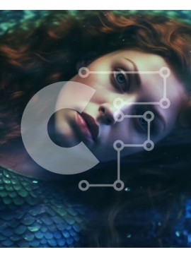 Intra Συλλεκτικό Ξύλινο Παζλ Plywood  4mm - Όμορφη εικόνα μιας γυναίκας με κλίμακες σαν γοργόνα Σε Ξύλινο Κουτί - Διαστάσεις: 10x10 cm – 25 κομμάτια