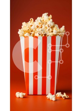 Intra Συλλεκτικό Ξύλινο Παζλ Plywood  4mm - Κουτί ποπ κορν γεμάτο με πυρήνες ποπ κορν Σε Ξύλινο Κουτί - Διαστάσεις: 10x10 cm – 25 κομμάτια