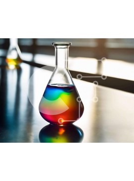 Intra Συλλεκτικό Ξύλινο Παζλ Plywood  4mm - Επιστημονικό ποτήρι ζέσεως με πολύχρωμο υγρό Σε Ξύλινο Κουτί - Διαστάσεις Puzzle: 10x10 cm – 25 κομμάτια