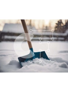 Intra Συλλεκτικό Ξύλινο Παζλ Plywood  4mm - Φτυάρι χιονιού στο χειμερινό τοπίο Σε Ξύλινο Κουτί - Διαστάσεις Puzzle: 10x10 cm – 25 κομμάτια