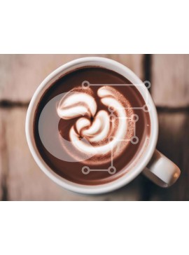 Σετ των 2 Intra Συλλεκτικό Ξύλινο Παζλ Plywood  4mm - Ζεστή σοκολάτα με σαντιγί σε ξύλινο τραπέζι Σε Ξύλινο Κουτί - Διαστάσεις: 10x10 cm – 25 κομμάτια