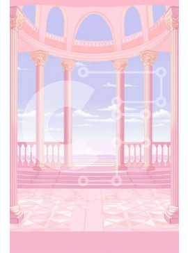 Intra Συλλεκτικό Ξύλινο Παζλ Plywood  4mm - Ευρύχωρο ροζ εσωτερικό με κολόνες και κολώνες Σε Ξύλινο Κουτί - Διαστάσεις Puzzle: 10x10 cm – 25 κομμάτια