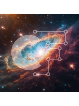 Intra Συλλεκτικό Ξύλινο Παζλ Plywood  4mm - Νεφέλωμα δακτυλίου στον νότιο αστερισμό της Λύρας Σε Ξύλινο Κουτί - Διαστάσεις Puzzle: 10x10 cm – 25 κομμάτια