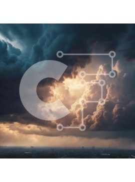 Intra Συλλεκτικό Ξύλινο Παζλ Plywood  4mm - Επικείμενη καταιγίδα με σκοτεινά σύννεφα Σε Ξύλινο Κουτί - Διαστάσεις Puzzle: 10x10 cm – 25 κομμάτια