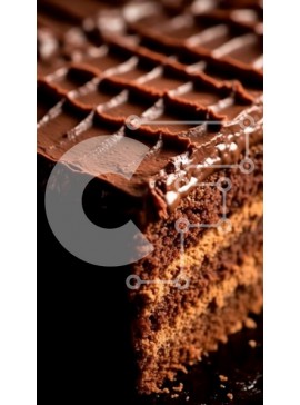 Intra Συλλεκτικό Ξύλινο Παζλ Plywood  4mm - Αφεθείτε στο Decadence - Σοκολατένιο Κέικ με Πλούσιο Πάγο Σε Ξύλινο Κουτί - Διαστάσεις: 10x10 cm – 25 κομμάτια