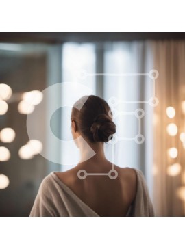 Σετ των 2 Intra Συλλεκτικό Ξύλινο Παζλ Plywood  4mm - Χαλάρωση στο μπάνιο ή στο ντους - Γυναίκα με λευκές πετσέτες Σε Ξύλινο Κουτί - Διαστάσεις: 10x10 cm – 25 κομμάτια