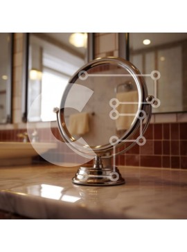 Intra Συλλεκτικό Ξύλινο Παζλ Plywood  4mm - Μοντέρνο νεροχύτη μπάνιου με μαρμάρινο πάγκο και δύο νιπτήρες Σε Ξύλινο Κουτί - Διαστάσεις Puzzle: 10x10 cm – 25 κομμάτια