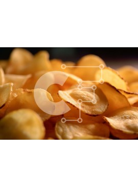 Σετ των 2 Intra Συλλεκτικό Ξύλινο Παζλ Plywood  4mm - Σωρός πατατάκια - Τραγανό και νόστιμο σνακ Σε Ξύλινο Κουτί - Διαστάσεις: 10x10 cm – 25 κομμάτια