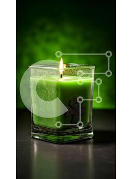 Intra Συλλεκτικό Ξύλινο Παζλ Plywood  4mm - Πράσινο κερί τριφύλλι με μοναδικό σχέδιο Σε Ξύλινο Κουτί - Διαστάσεις Puzzle: 10x10 cm – 25 κομμάτια